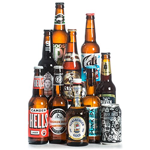 Beer Hawk Craft Beer Mixed Case Gift Set – 10 Beer Selection Inc Pale Ale, IPA & Pilsner Perfect Christmas Hamper Gift…