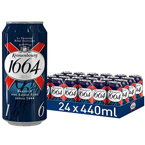 Kronenbourg 1664 Lager Beer Cans, 24 x 440 ml