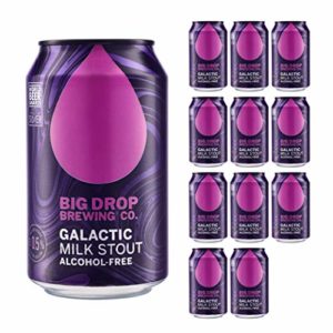 Big Drop Brewing Co. – Galactic Milk Stout Cans 0.5% – Non Alcoholic Beer (Gluten Free) 12 x 330ml