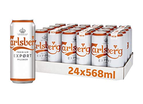 Carlsberg Export Lager Beer Pint Cans, 24 x 568 ml, Case of 24 ,13010