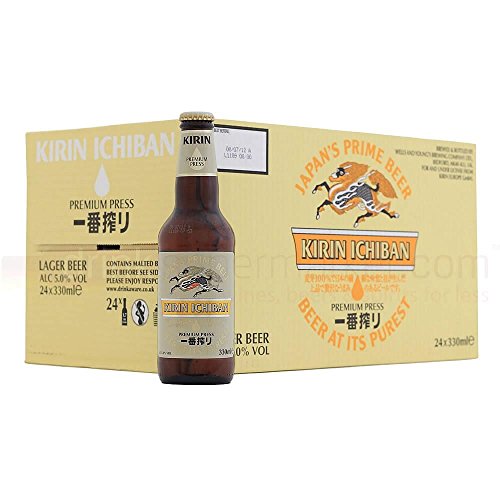 Kirin Ichiban Beer Bottles, 330 ml, Pack of 24