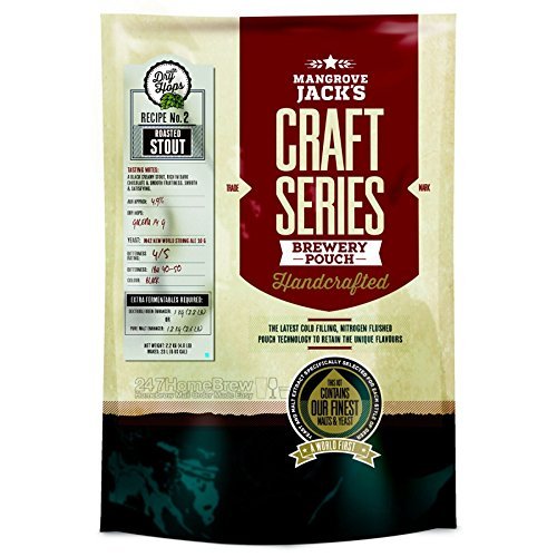 Mangrove Jack’s Roasted Stout Craft Beer Kit Pouches 23L 4.9% ABV